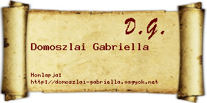 Domoszlai Gabriella névjegykártya