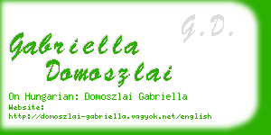 gabriella domoszlai business card
